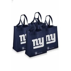 🆕 4x FOCO NFL New York Giants Printed Reusable Grocery Tote Bag